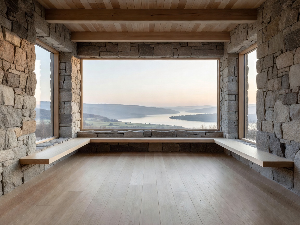 Understated natural materials including stone and light wood in a Panorama Room