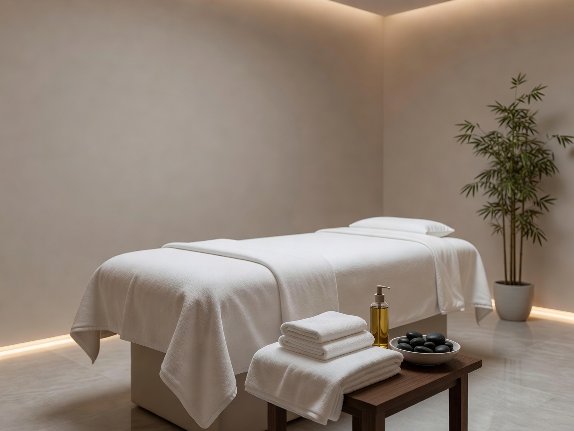 Quiet spa treatment room