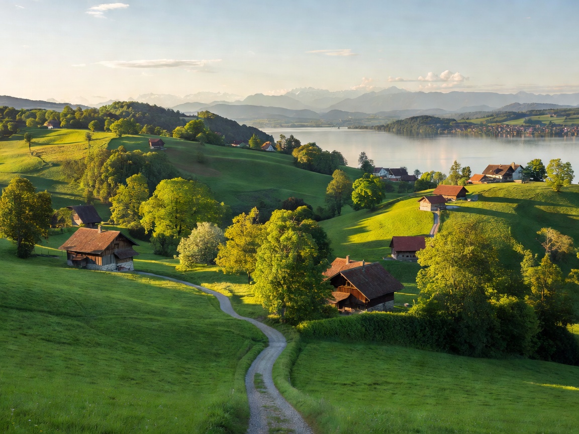 Scenic view of Thurgau landscape in Switzerland