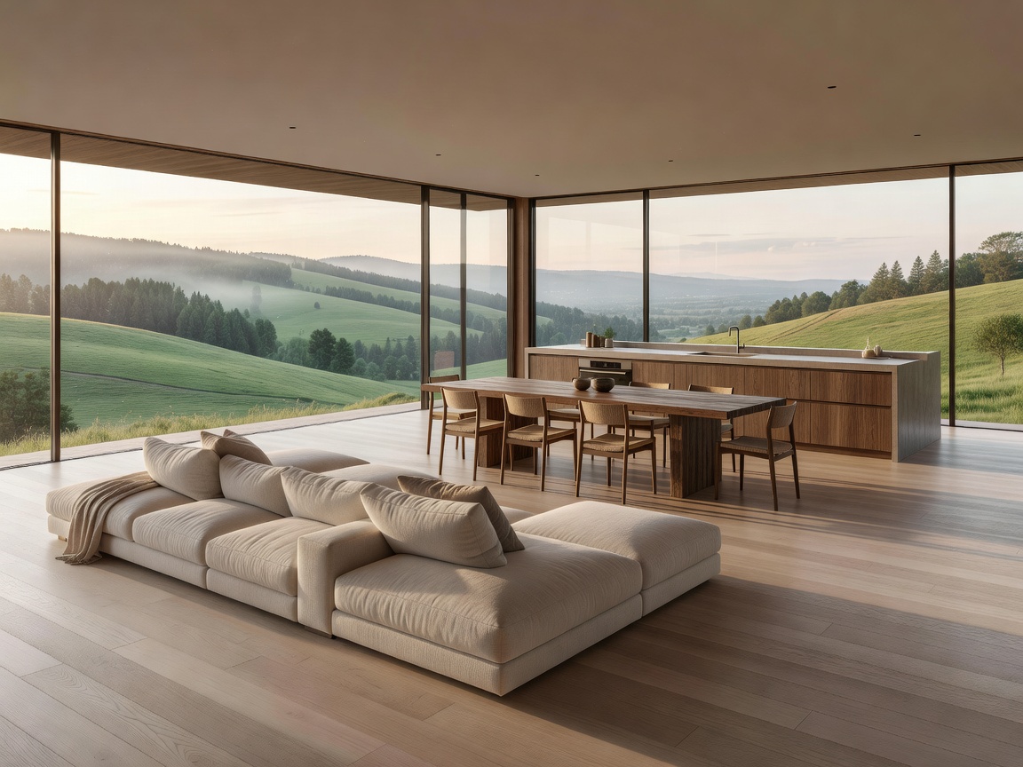 Vast expansive living space in a Panorama Retreat with seamless zone transitions