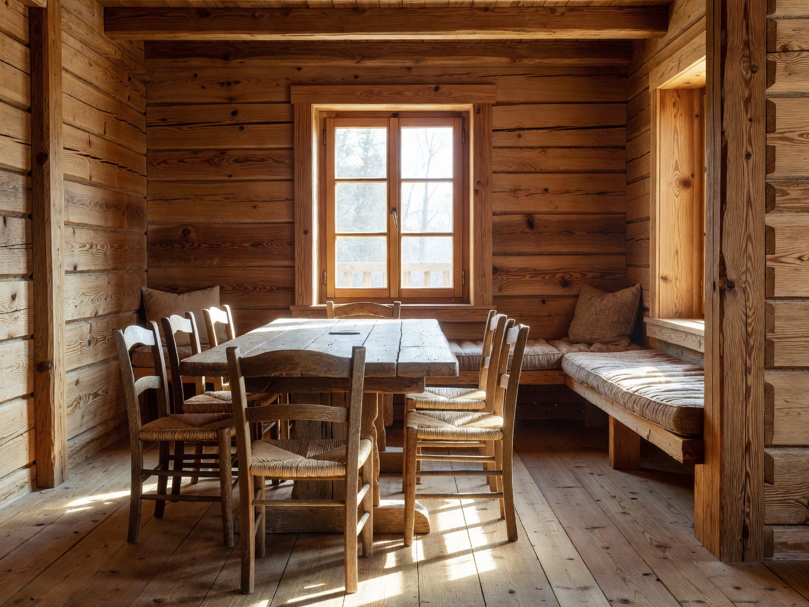 Warm timber interior of an Alpine Room with natural light
